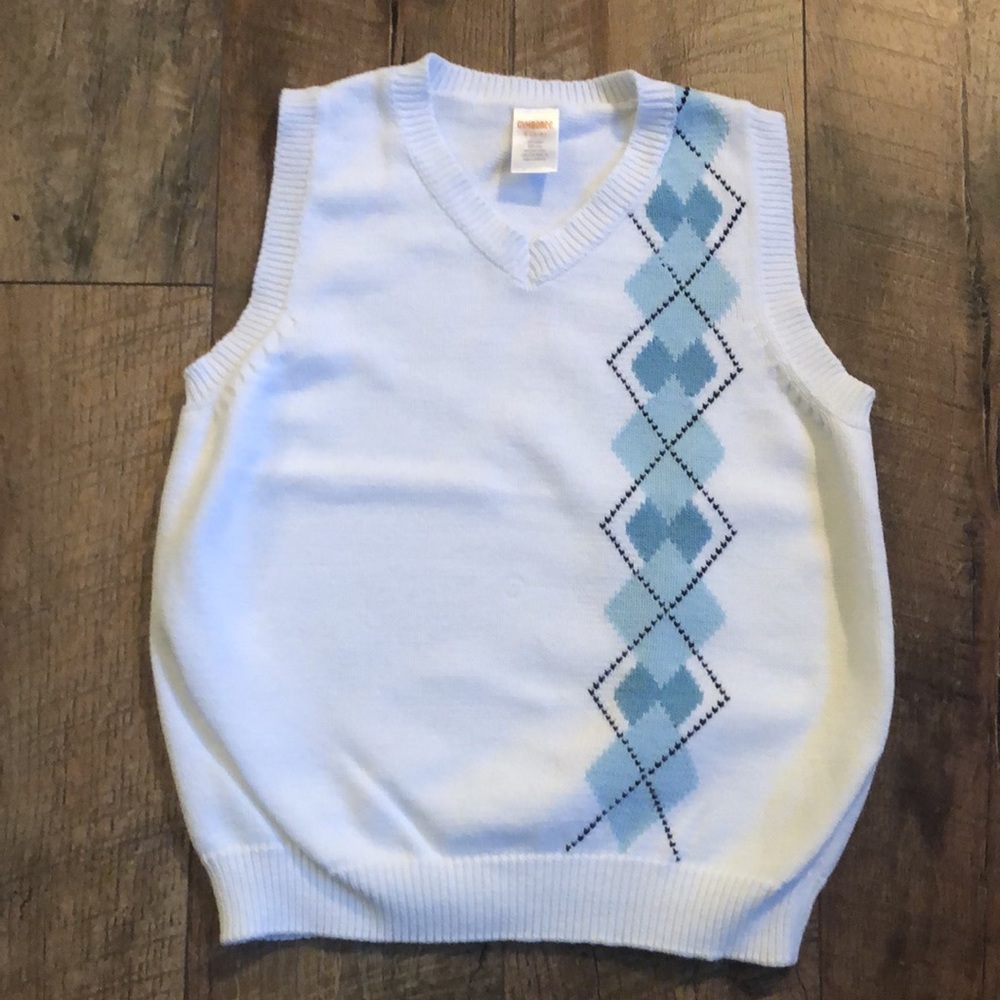 Gymboree button down dress shirt and sweater vest - Picture 6 of 9